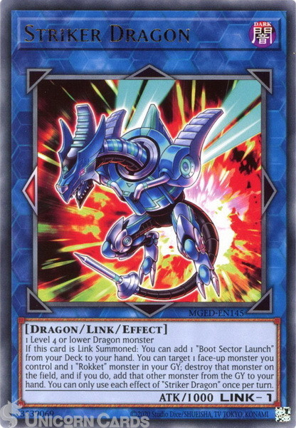 MGED-EN145 Striker Dragon Rare UNL Edition Mint YuGiOh Card
