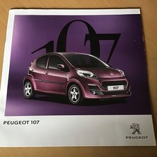 Peugeot 107 UK Markt Verkaufsprospekt Ref MCP 3673