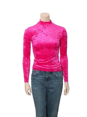 MARINE SERRE Long Sleeve Velvet Top (SIZE XS)