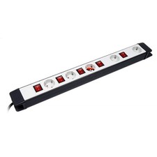 Brennenstuhl BN-1951550600 3m Black Grey Plastic 5 socket s AC black extension
