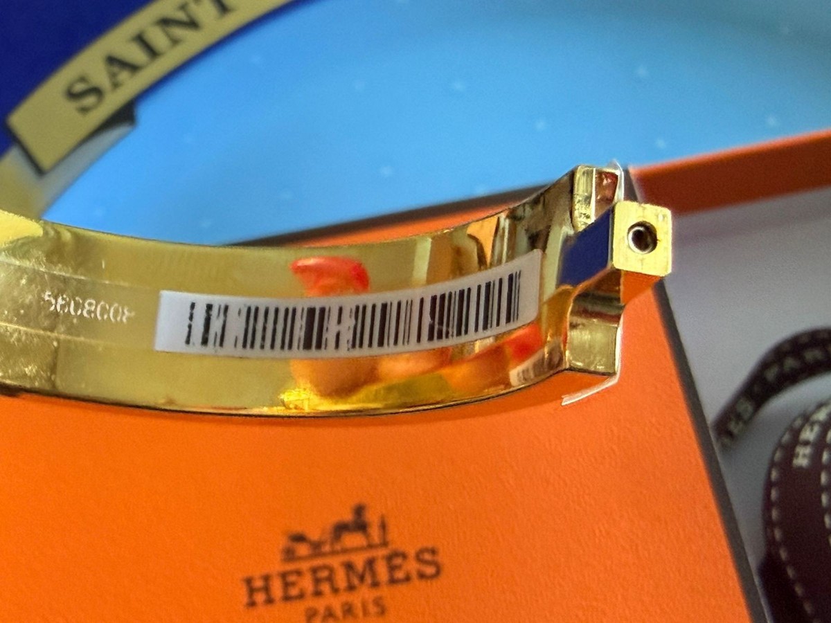 HERMES Bracelet Click H Orange Gold 8A PM Small Clack Bangle