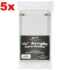 5x BCW 1/2 in 4-Screw Clear Acrylic Trading C...