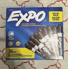 Expo 36 Count Dry Erase Markers Black