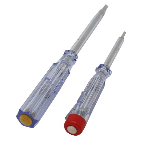 2 x Electrical Mains Voltage Tester Electricians Insulated Screwdriver 100-250V
