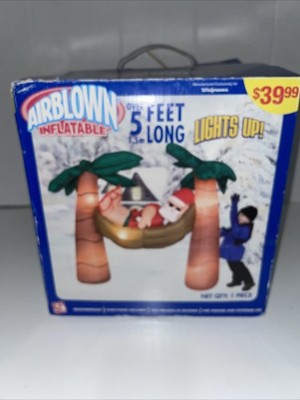 Gemmy 5ft Santa Tropical Christmas Scene Airblown Inflatable New In Box