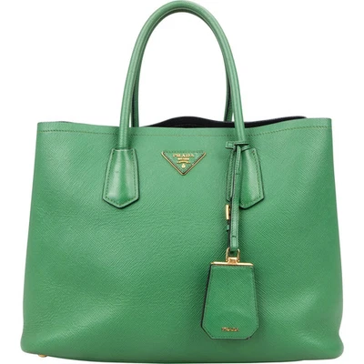 Prada Saffiano Leather Double Handbag Tasche - Bild 1 von 4