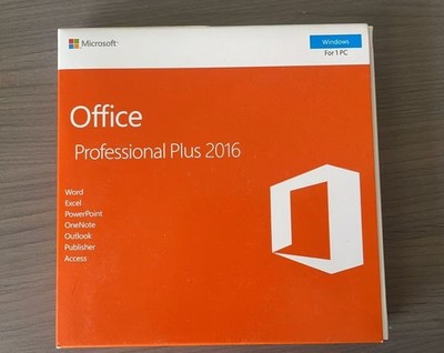 Microsoft Office 2016 Professional Plus Permanent Version+Product Key DVD Sealed
