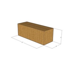 25 17x6x6 Kraft Brown Corrugated Shipping Boxes 32 ECT Single-Wall New