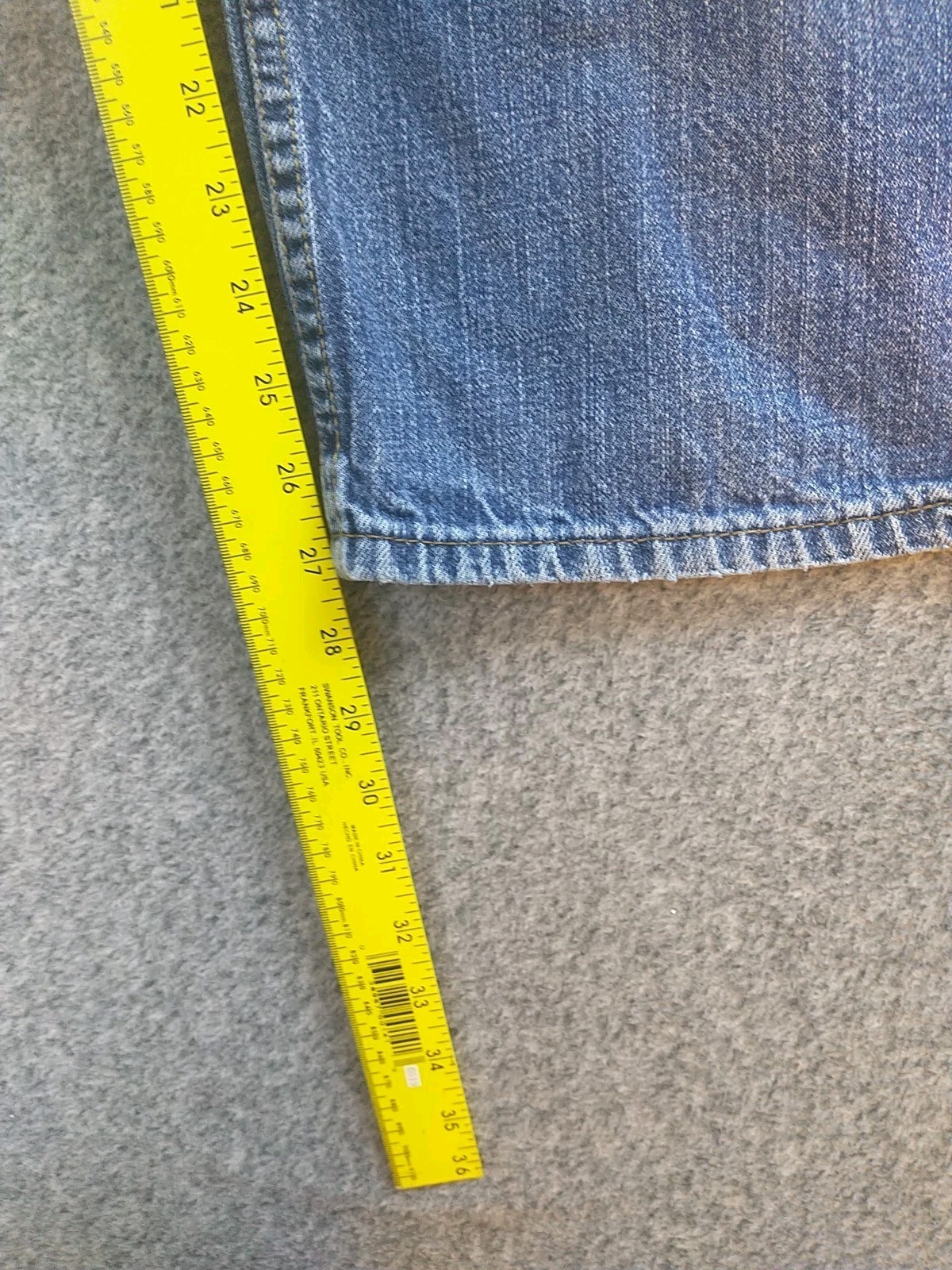 Signature by Levi Strauss & Co Men's Jeans 36x27 Regular Straight Fit Denim Work