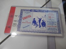 Very Rare Ticket Stub Frank Sinatra Concert Main Event Oct 13, '74 w/ Riviera ad