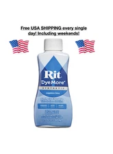 New Rit DyeMore Synthetic Fiber Dye Sapphire Blue Polyester Nylon Acrylic 7 oz