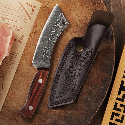 Kitchen Meat Cleaver Fruit Slicing Knives Butcher Knife Fit Outdoor Camping BBQ - Picture 5 of 15