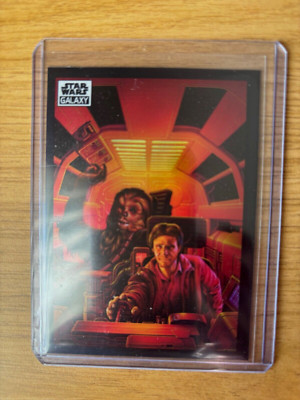 2022 Topps Star Wars Chrome Galaxy Han Solo & Chewbacca in the Refractor #42