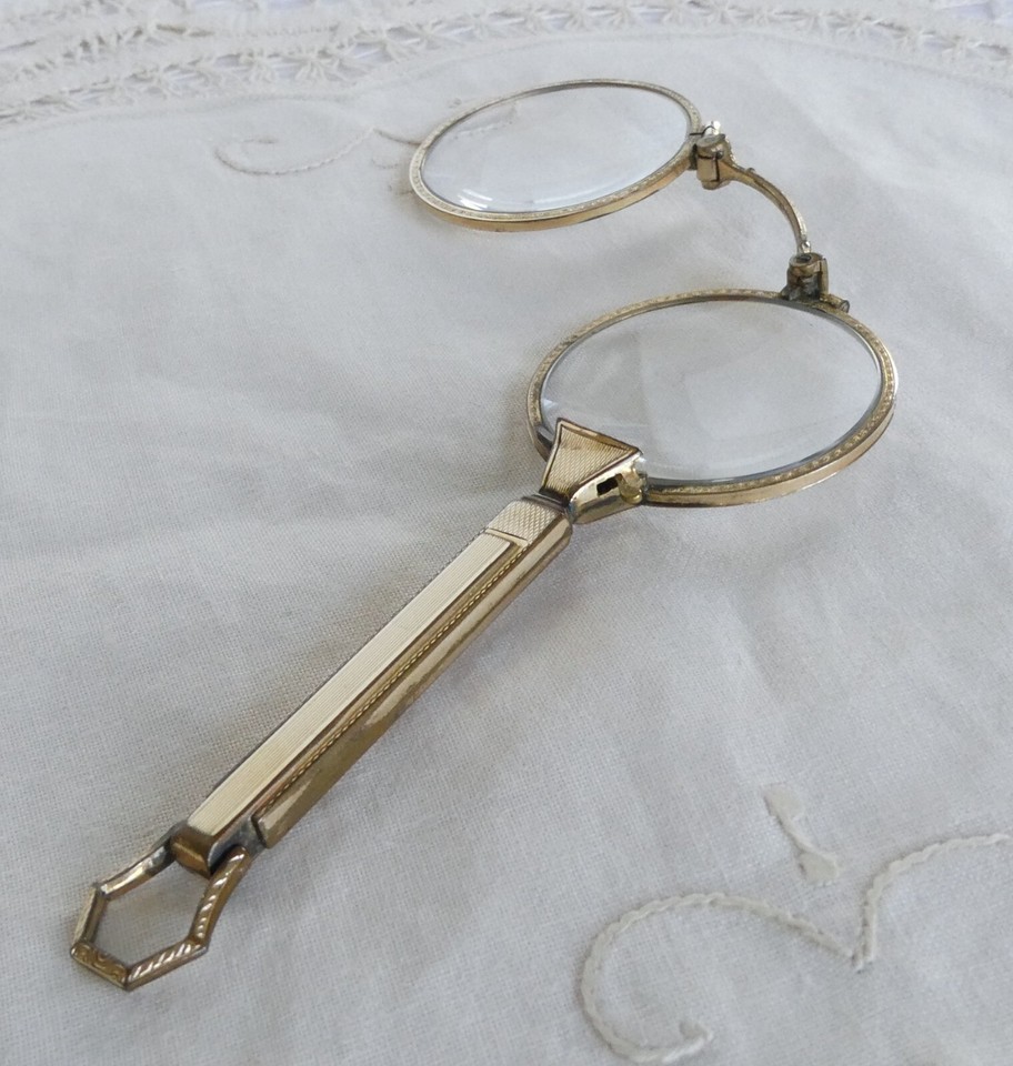 Antique Gold Ornate Folding Opera Glasses eBay