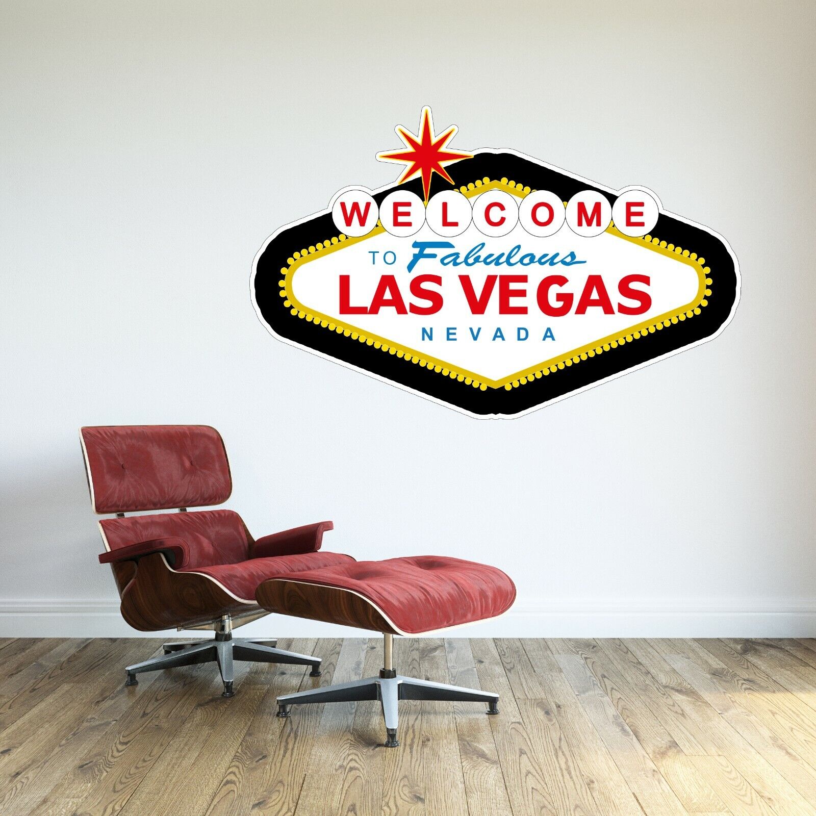 Vinyl Wall Decal Casino Design Gambling Poker Welcome Las Vegas