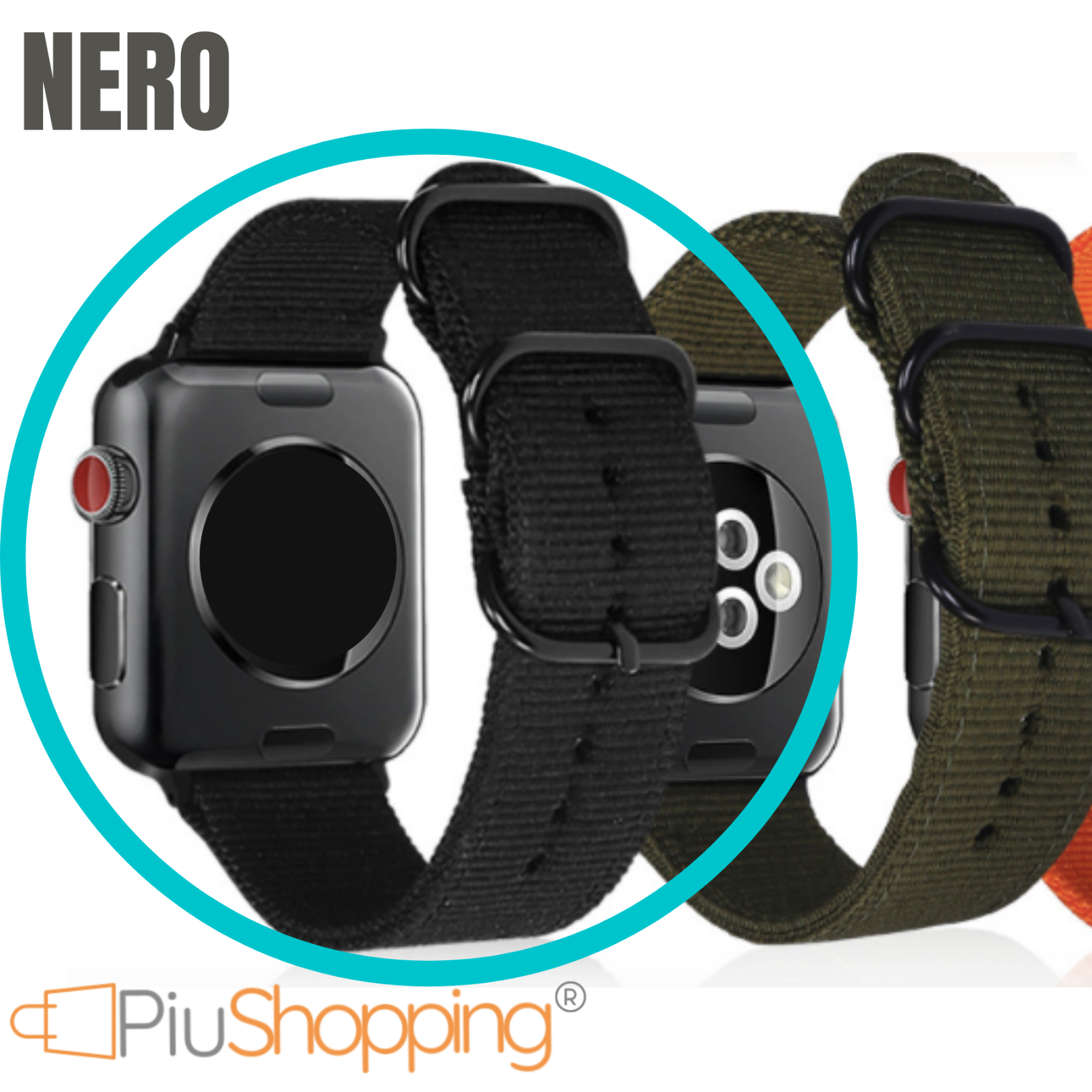 Avizar - Cinturino Per Google Pixel Watch Silicone Morbido Bicolore Corallo / Nero