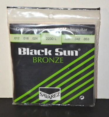 SAVAREZ 2230L BLACK SUN BRONZE LIGHT GUITARE ACOUSTIQUE JEU DE CORDES 012/053 - Photo 1/2