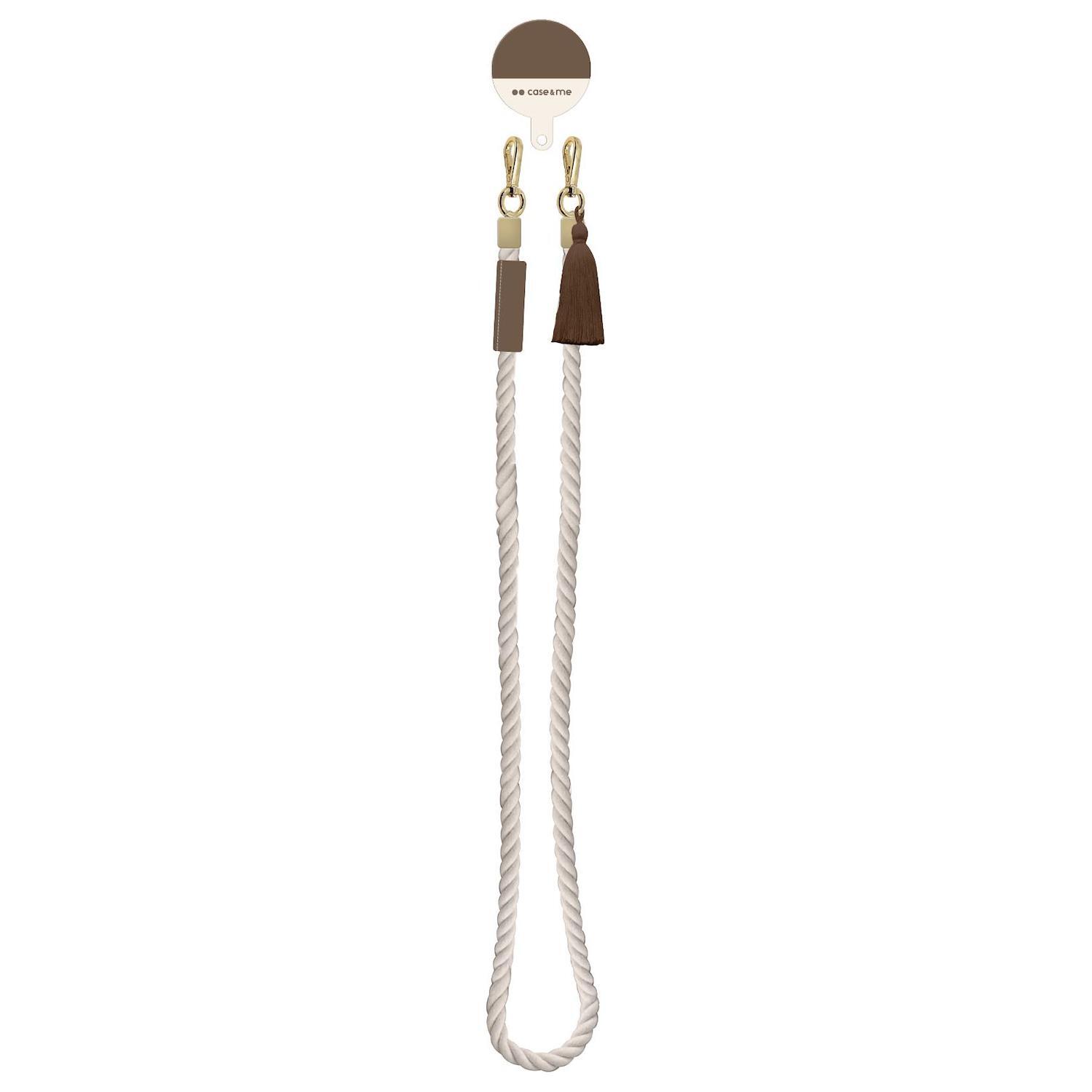 Collana a cordoncino torchon SBS Coco Collection  bianco marrone