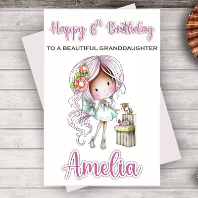Personalisierte Geburtstagskarte Enkelin Tochter Geschenk beliebiger Name/Beziehung/Alter