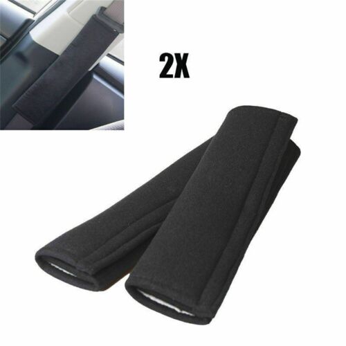 Almohadillas de hombro para cinturón de seguridad negras con correa de cojín suave para la seguridad del automóvil (paquete de 2) - Imagen 1 de 10