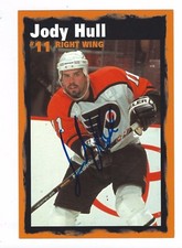 Jody Hull Signed Philadelphia Flyers Team Issued 4x6 Card