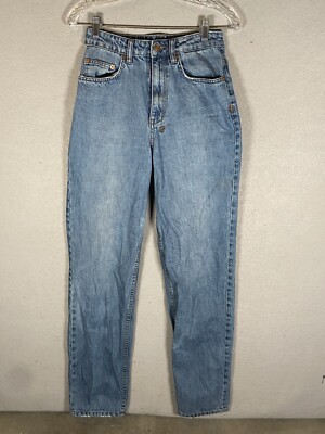 Tsubi Womens Straight Leg Jeans Light Blue Size 25  High Rise