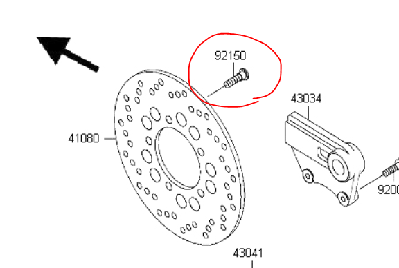 Kawasaki ZX7R Titanium Brake Disc Bolts 96-03 Full Set Ti Rotor Bolts