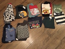 NWT HUGE Boy's size 5T/5 Fall/Winter Clothes Lot of 15 Pcs Shirts, Pants,Pajamas
