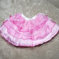 Crinoline Tutu, White and Hot Pink, Size 8