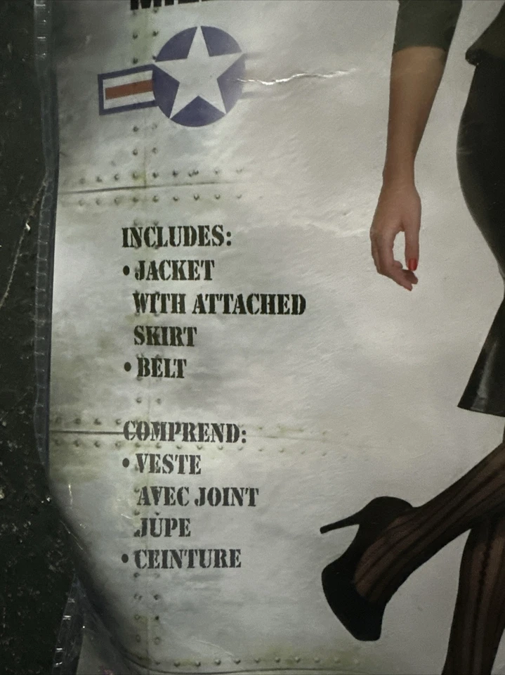 Missile Millie 40's Retro Army Military Pin-Up USO M/L Dress Halloween Costume - Image 2 of 3