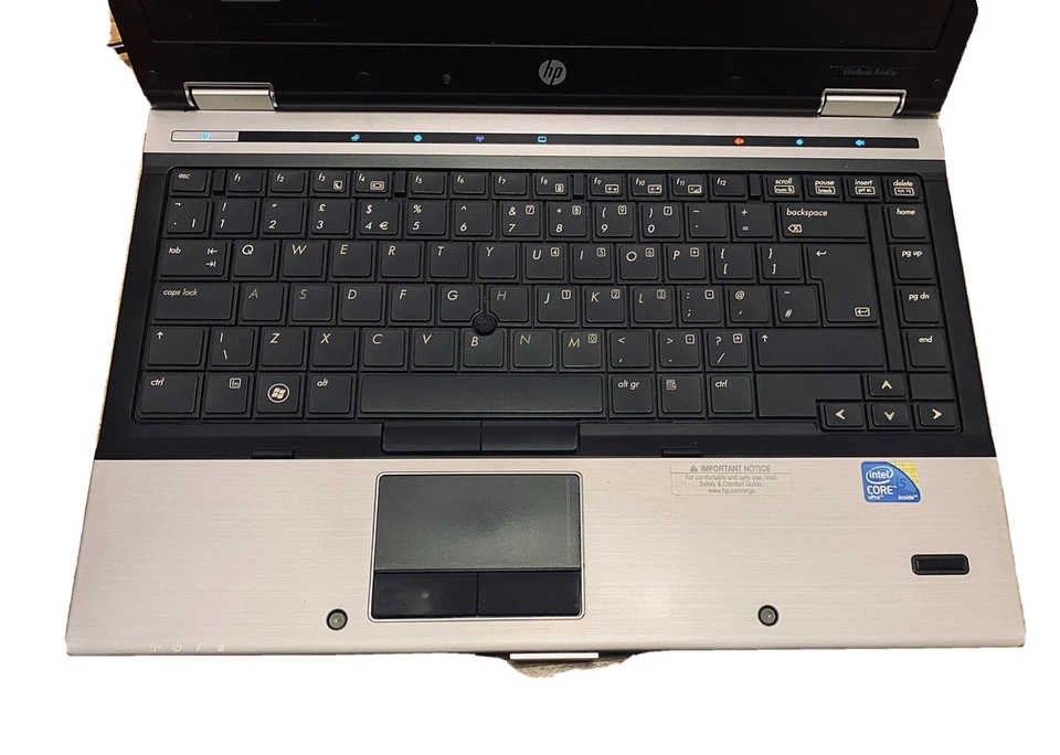 HP EliteBook 8440p Core I5-vPro M520 , 2.4GHz 14" Laptop 6GB/128GB SSD Win-10 HD - Image 2 of 4