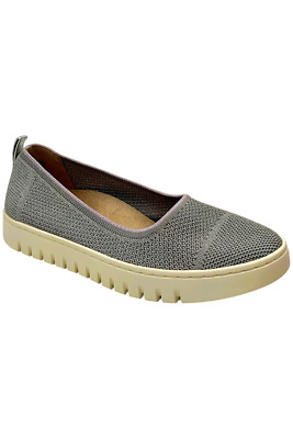 Vionic Women's Uptown Skimmer Knit 360 Flex Slip Ons Light Gray