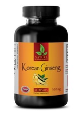 Ginseng Root Extract Powder 250 mg. Anti-Aging 1 Bottle, 60 Tablets 