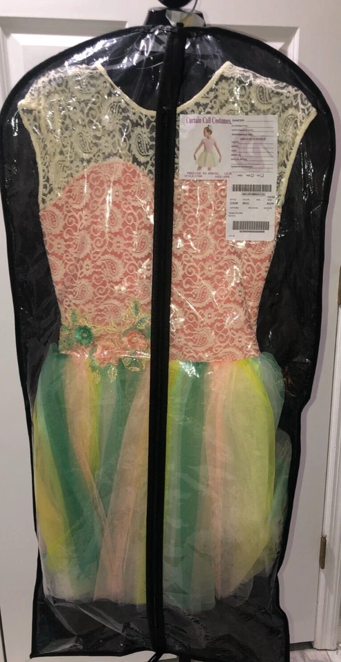 Disfraz Mujer Pequeño 4-6 Bailarina Tutú Vestido Cortina Llamar Encaje Flores Elegante Foto 2 de 4