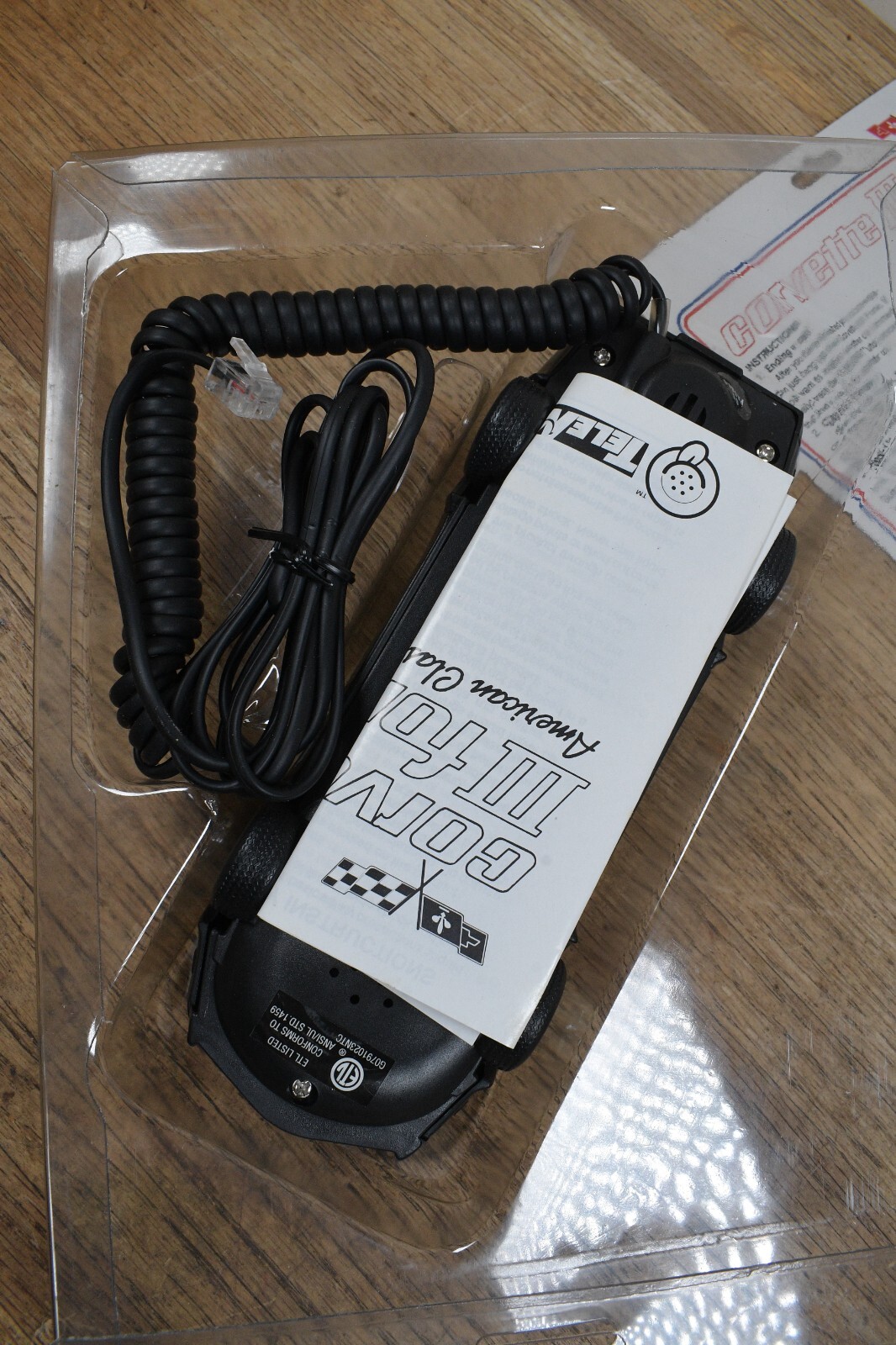 Vtg 1990's Corvette III Fone Car Shaped Telephone in Original Retail Package