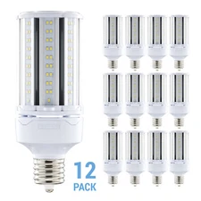 12 Pack Satco S49394 LED HID Corncob 100-277V 54W =250W EX39 50K 5000K Daylight