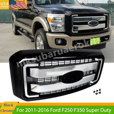 Bc3z-8200-a For 2011-2016 Ford F250 F350 Super Duty Tuxedo Black Chrome Grille