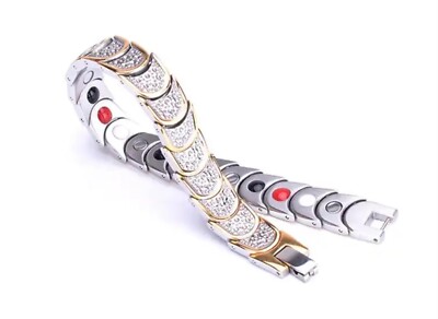 Elegant Bracelet for Women Titanium, Germanium and Magnetic healing elements.