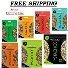 Wonderful Pistachios No Shells, Protein Snacks, (Select Flavor Size).,