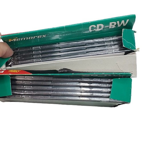 MEMOREX (2) 5-pk rewritable CD-RW w/slim jewel cases 700MB/80min 4x multi-speed - Picture 2 of 3