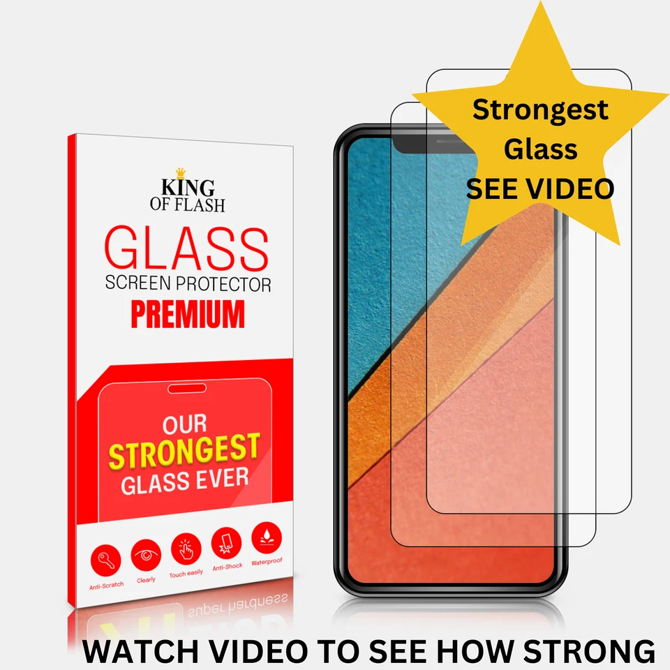 KING OF FLASH For Samsung Galaxy S21 FE Tempered Glass Screen Protector - Super Strong