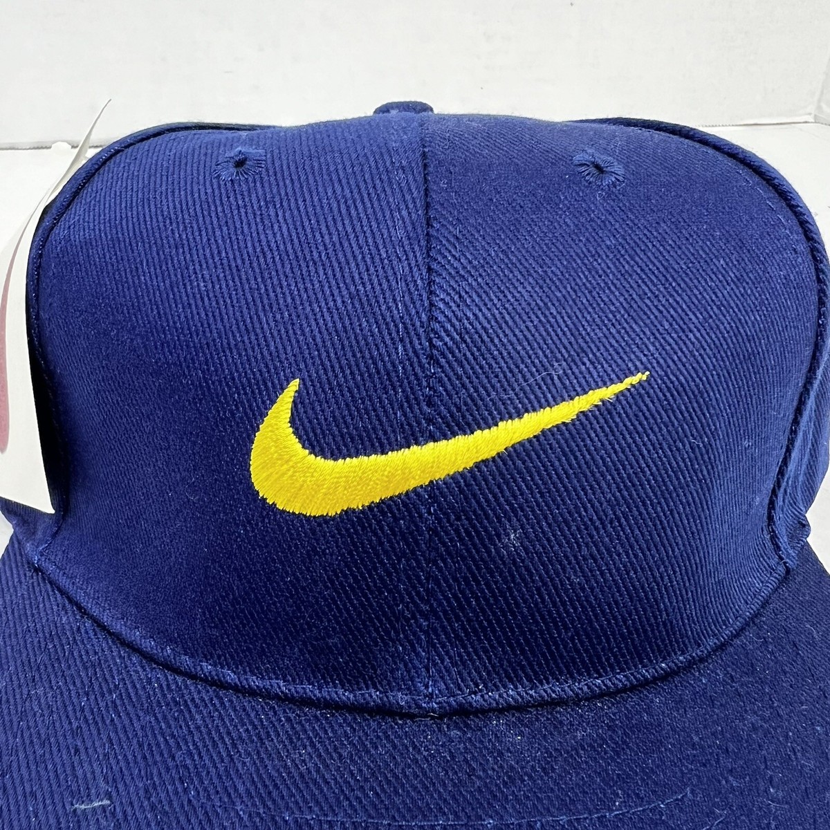NIKE キャップ dead stock 90s〜00S Vintage 90s Deadstock Nike Snapback Hat Blue Swoosh Cap | eBay