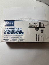UV LIGHT Sterilization Toothpaste dispenser, Organizer/shelf holds 5 Brushes