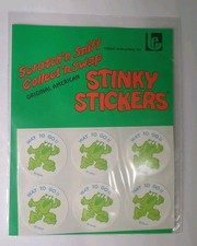 TREND 80s Stinky Stickers Vintage Scratch N Sniff Sealed Spearmint Way To Go 