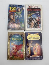 4 Walt Disney Classic Animated VHS Movies Please Refer To Pictures For Specifics