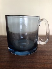 Hand Blown Wedgwood Glass Tankard in Midnight Blue Great Condition Vintage