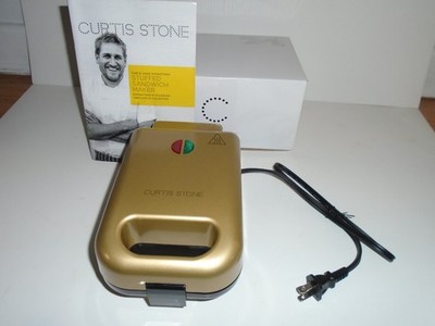 Curtis Stone Gold Stuffed Sandwich Maker With Recipes & Gift Box New