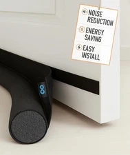 Everlasting Comfort One Sided Door Draft Stopper for Bottom of Doors - Black 