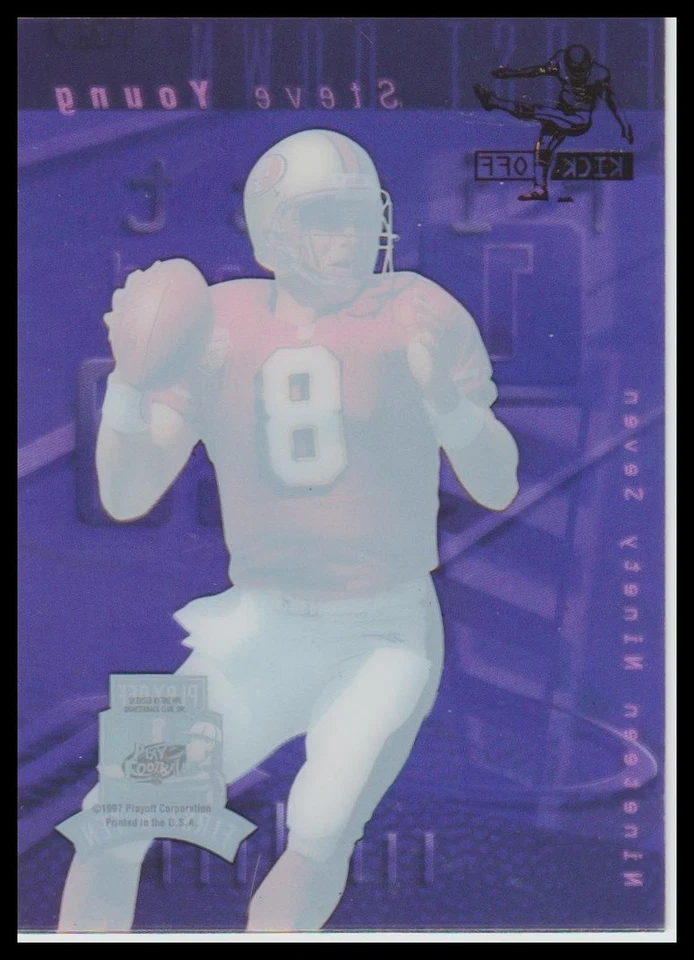 1997 Playoff First & Ten #K107 Steve Young Kickoff - Image 2 of 2