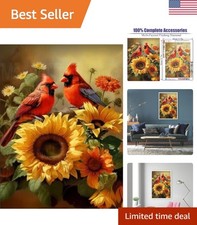 Full Drill 5D Cardinal Diamond Painting Craft for Relaxation Home Decor